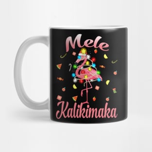 Mele Kalikimaka Tropical Hawaiian Christmas Flamingo Mug